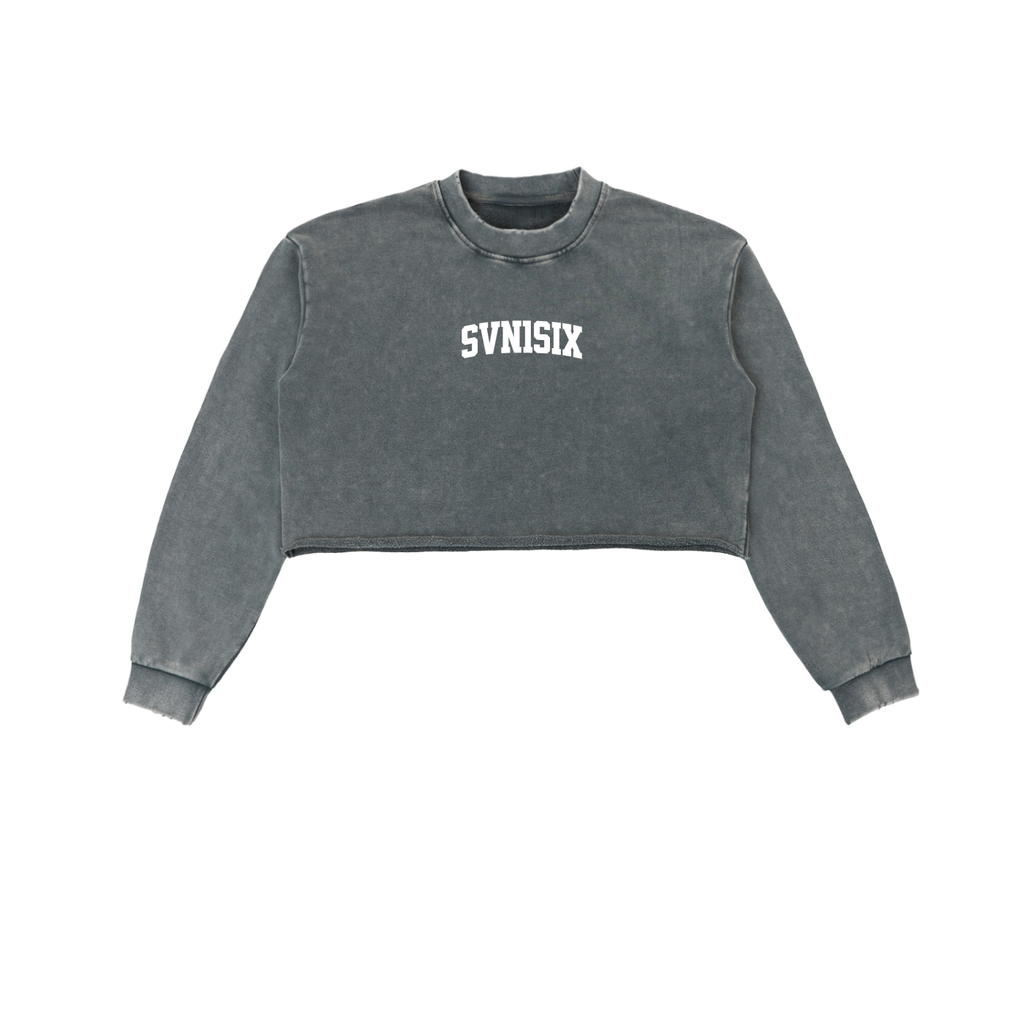 Vintage washed women’s crewneck