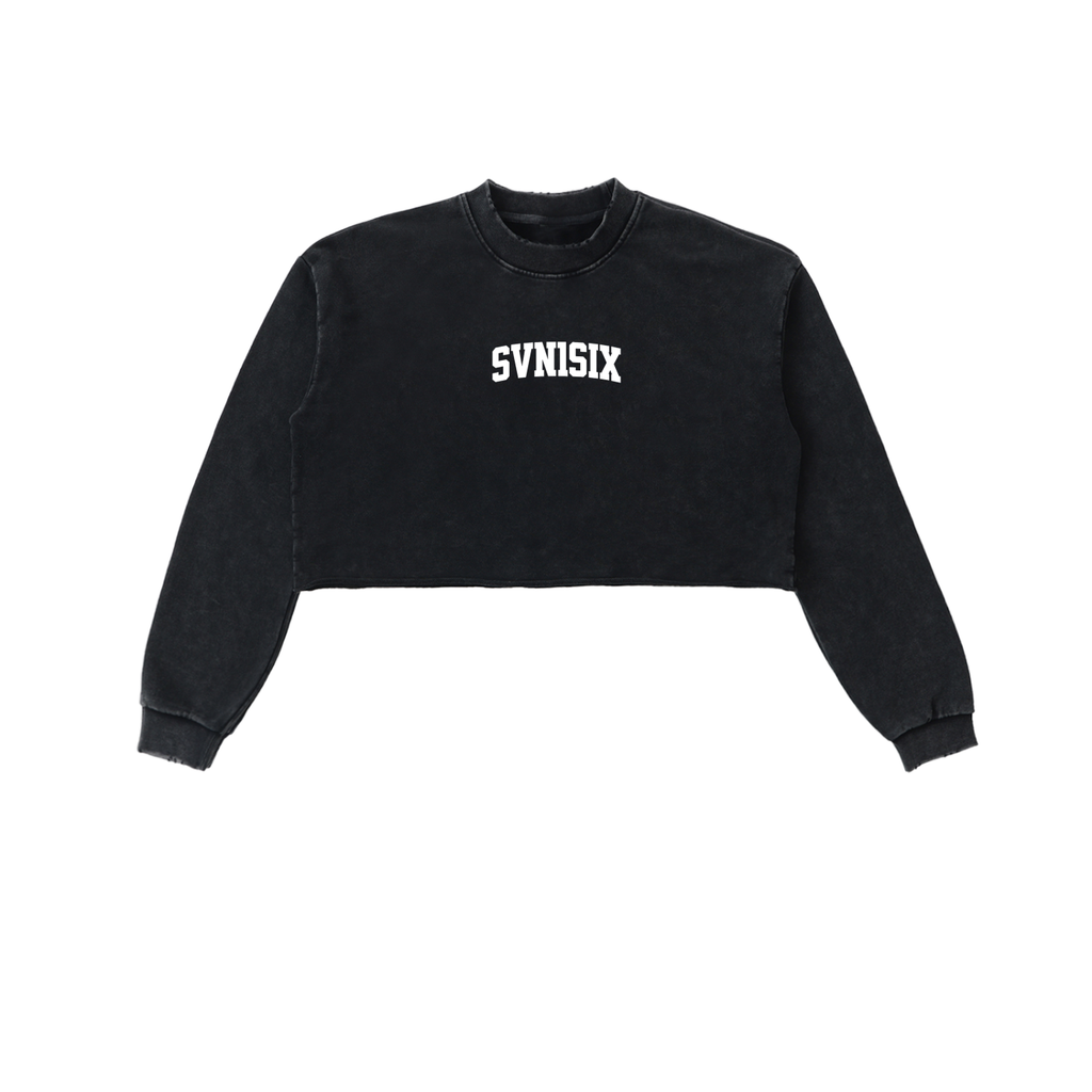 Vintage washed women’s crewneck