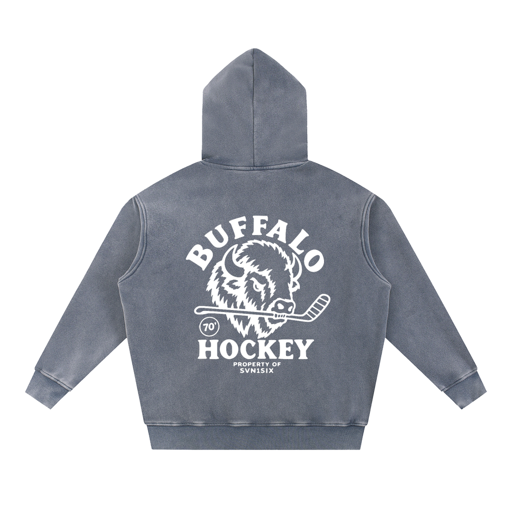 Vintage wash hockey hoodie